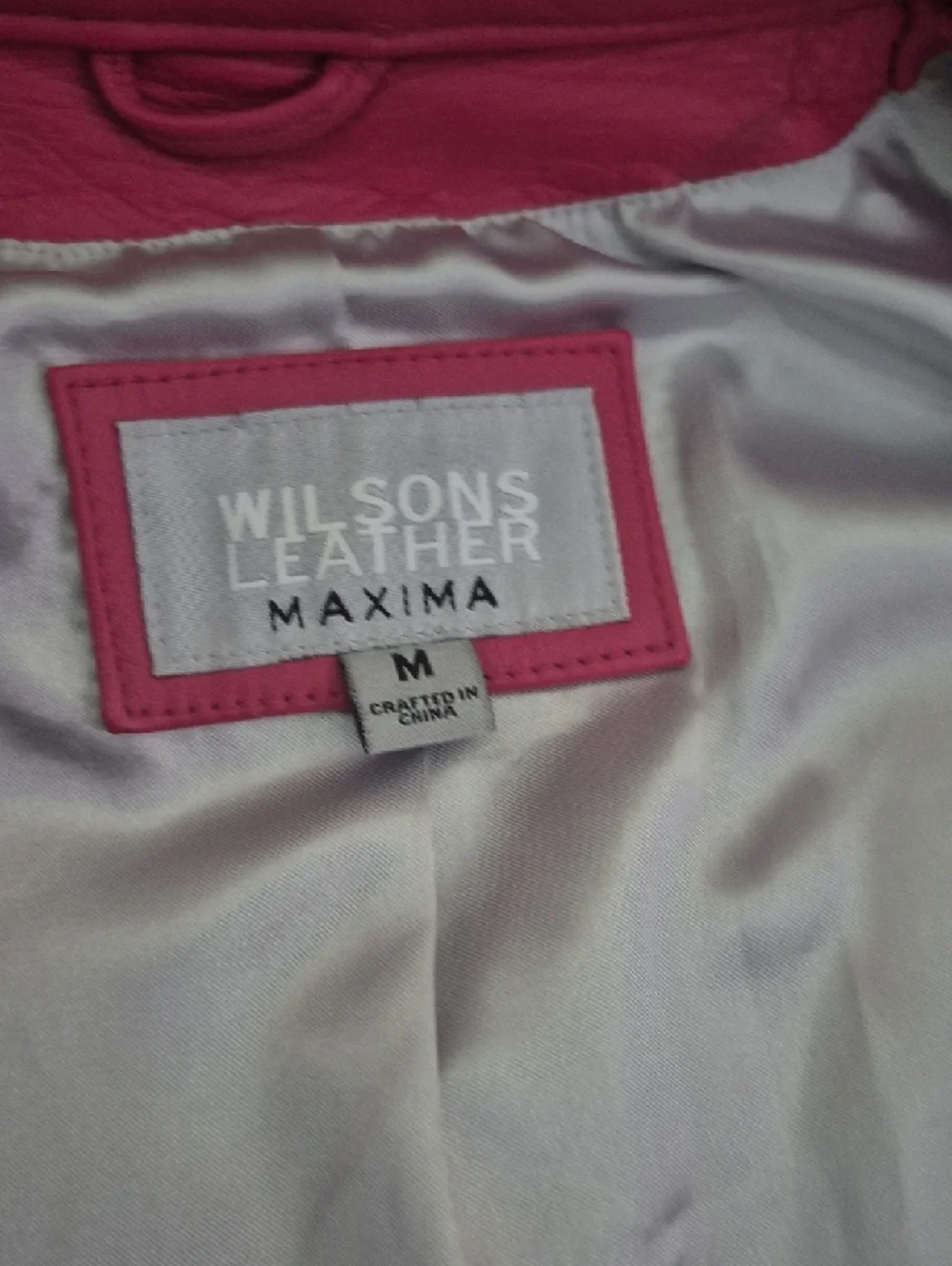 Wilsons Leather Fuchsia Moto Jacket - Picture 2 of 2